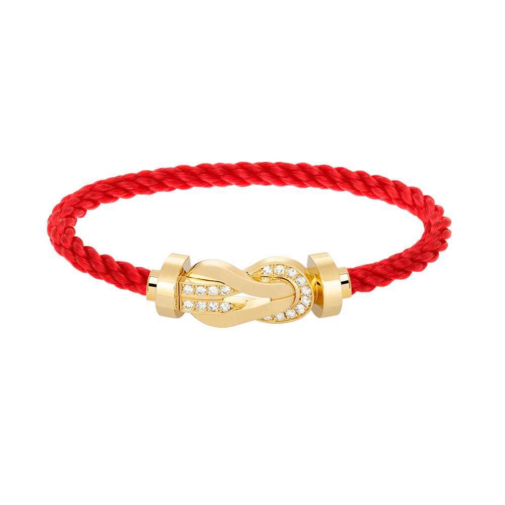 [Camiery]CHANCE LARGE 8 FIGURE BUCKLE HALF DIAMOND BRACELET GOLD