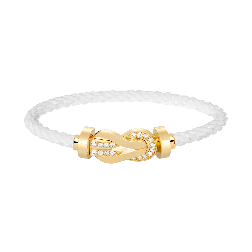 [Camiery]CHANCE LARGE 8 FIGURE BUCKLE HALF DIAMOND BRACELET GOLD