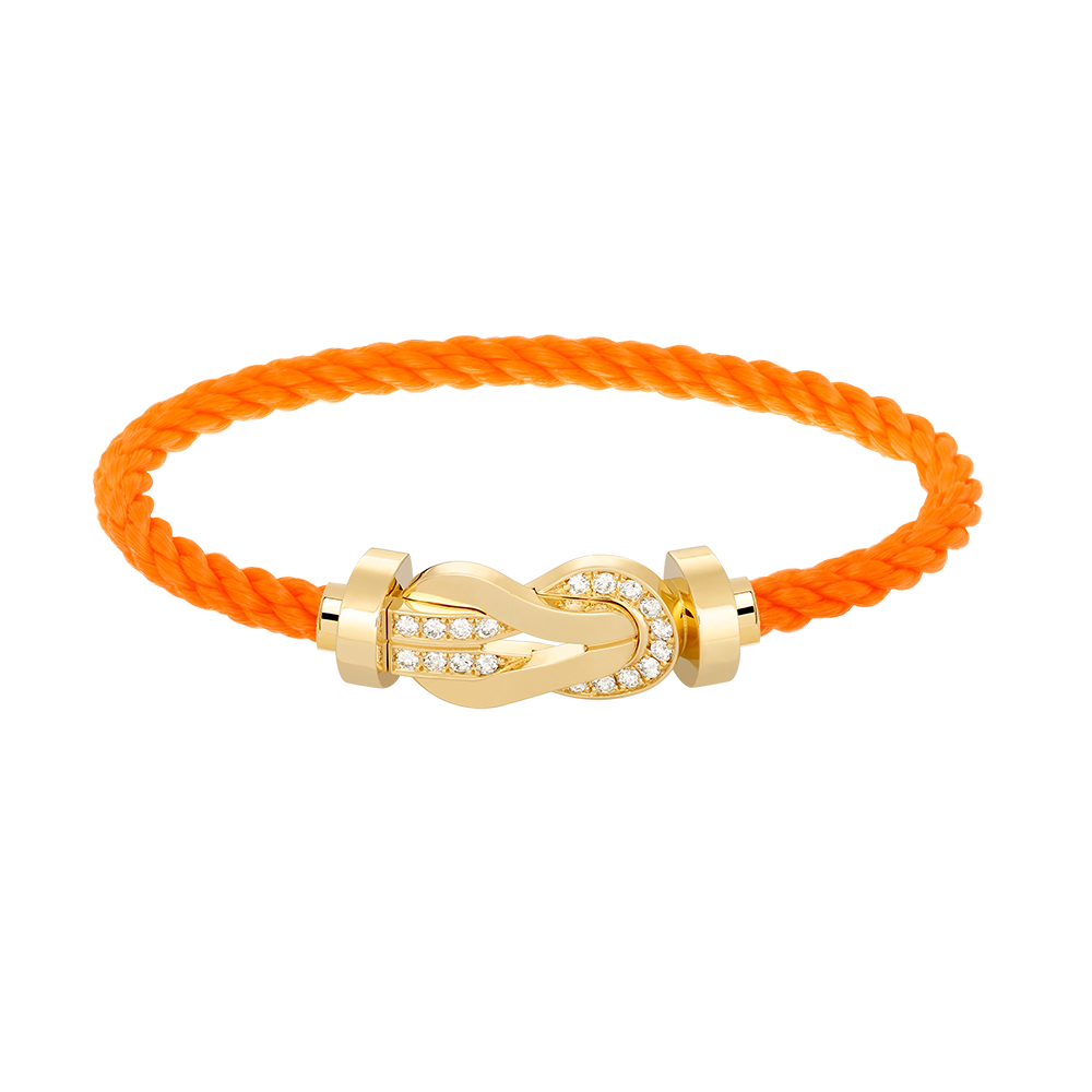 [Camiery]CHANCE LARGE 8 FIGURE BUCKLE HALF DIAMOND BRACELET GOLD