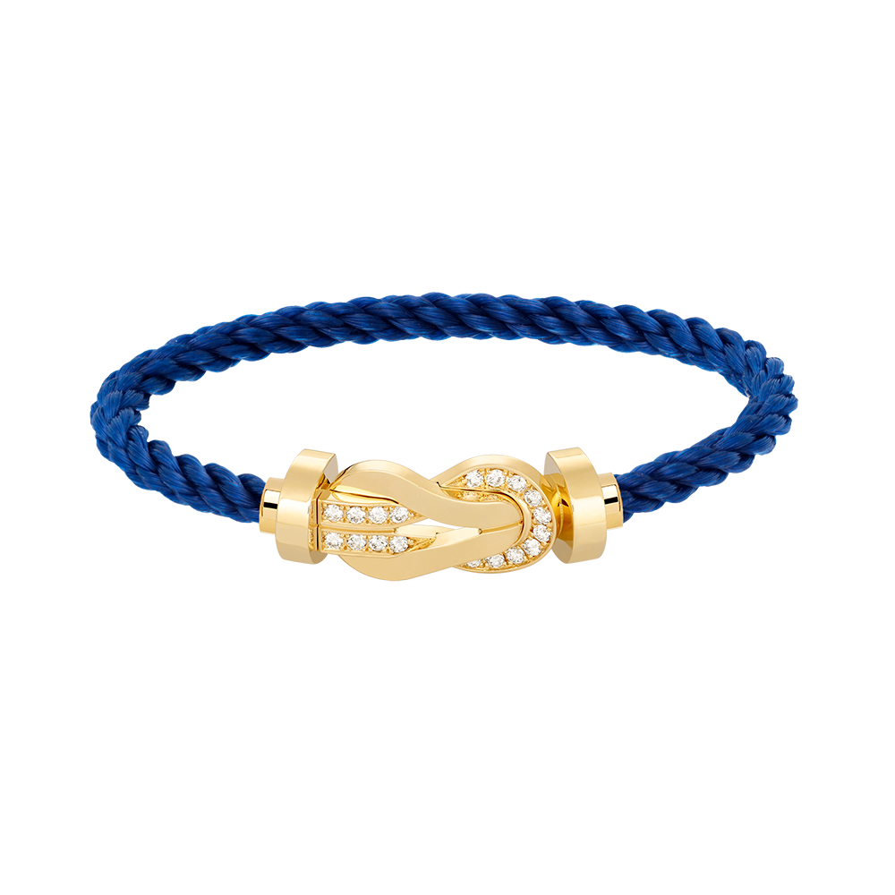 [Camiery]CHANCE LARGE 8 FIGURE BUCKLE HALF DIAMOND BRACELET GOLD
