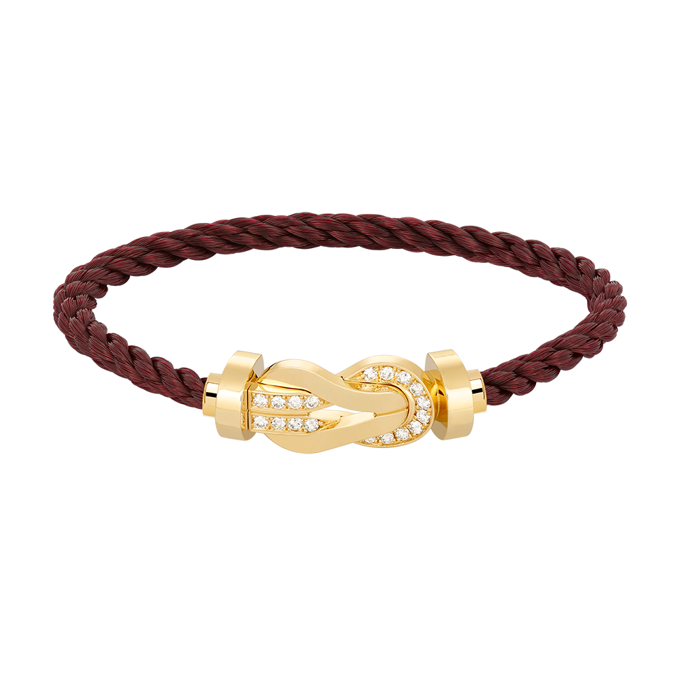 [Camiery]CHANCE LARGE 8 FIGURE BUCKLE HALF DIAMOND BRACELET GOLD