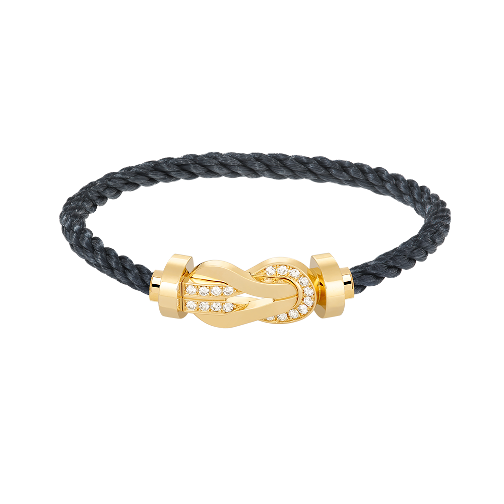 [Camiery]CHANCE LARGE 8 FIGURE BUCKLE HALF DIAMOND BRACELET GOLD
