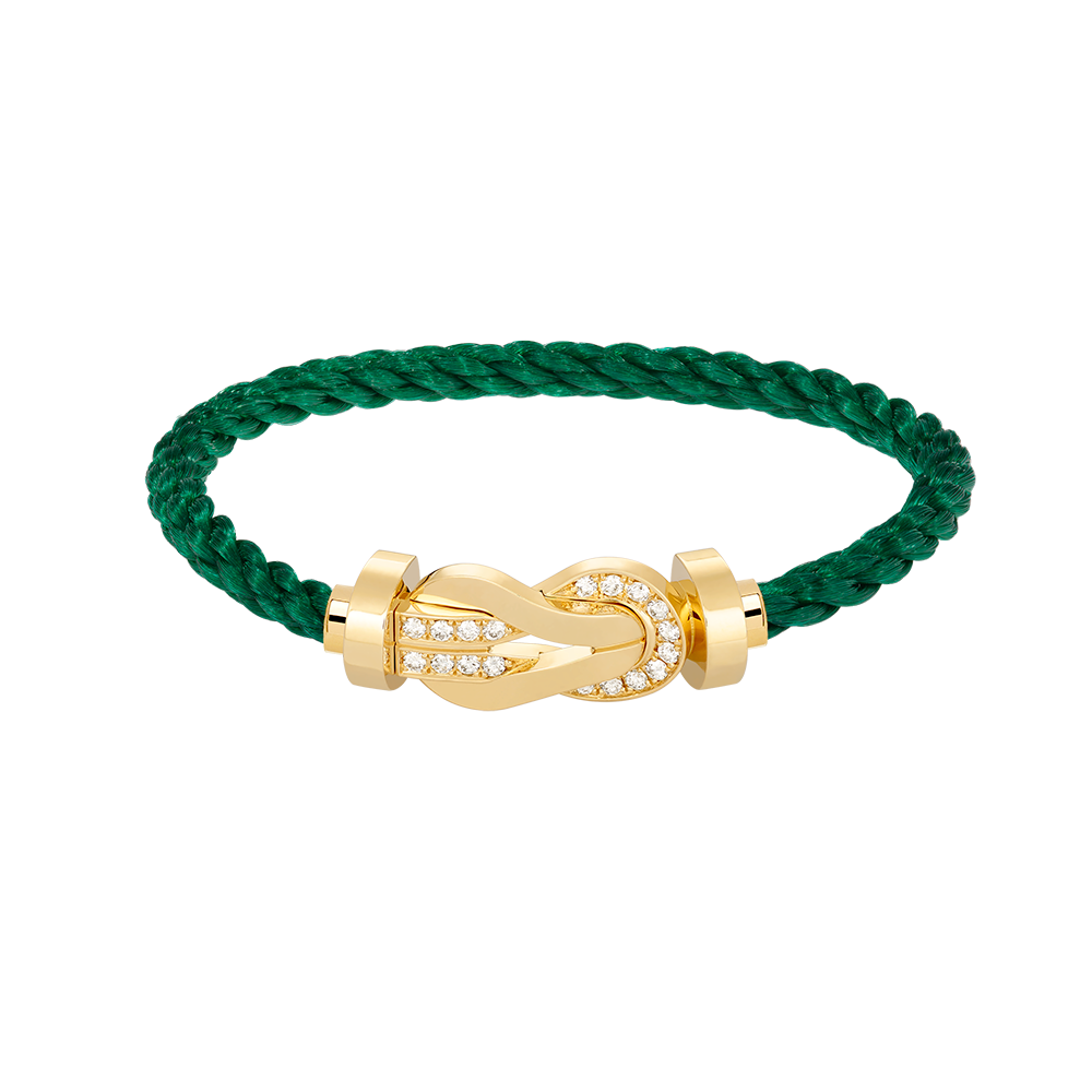 [Camiery]CHANCE LARGE 8 FIGURE BUCKLE HALF DIAMOND BRACELET GOLD