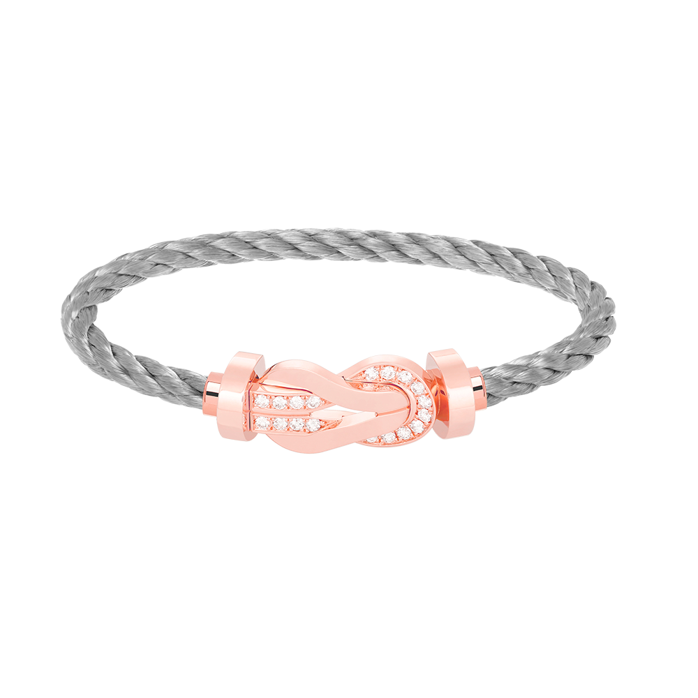 [Camiery]CHANCE LARGE 8 FIGURE BUCKLE HALF DIAMOND BRACELET ROSE GOLD