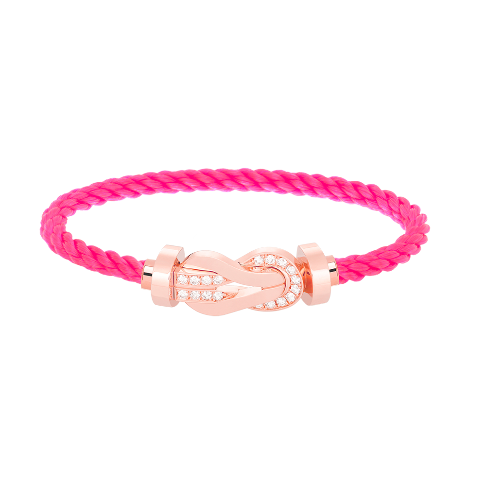 [Camiery]CHANCE LARGE 8 FIGURE BUCKLE HALF DIAMOND BRACELET ROSE GOLD
