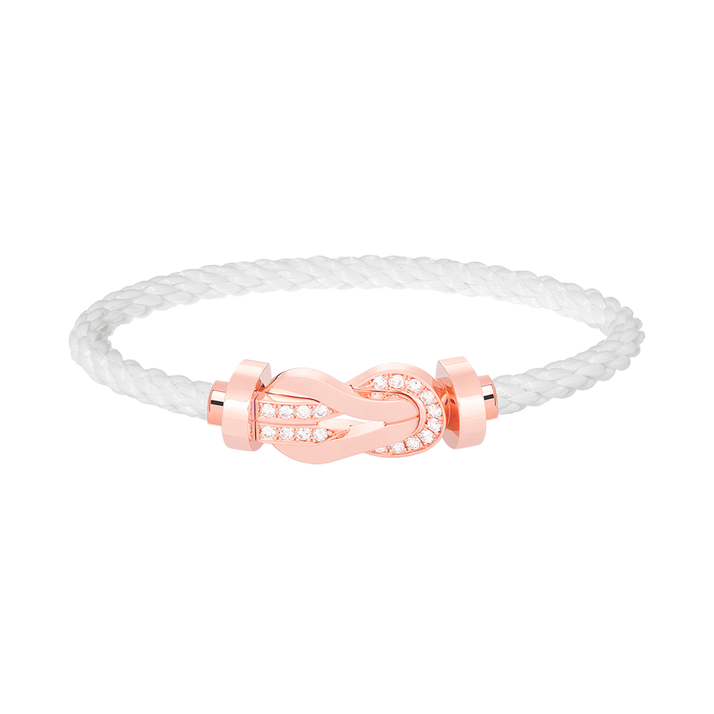 [Camiery]CHANCE LARGE 8 FIGURE BUCKLE HALF DIAMOND BRACELET ROSE GOLD