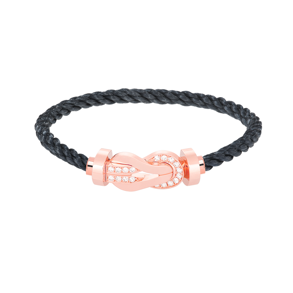 [Camiery]CHANCE LARGE 8 FIGURE BUCKLE HALF DIAMOND BRACELET ROSE GOLD