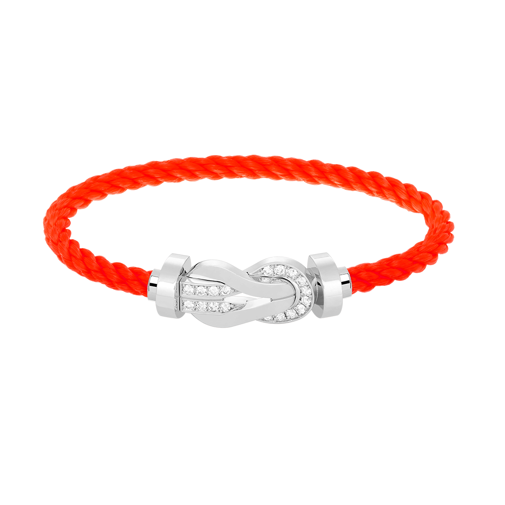 [Camiery]CHANCE LARGE 8 FIGURE BUCKLE HALF DIAMOND BRACELET SILVER