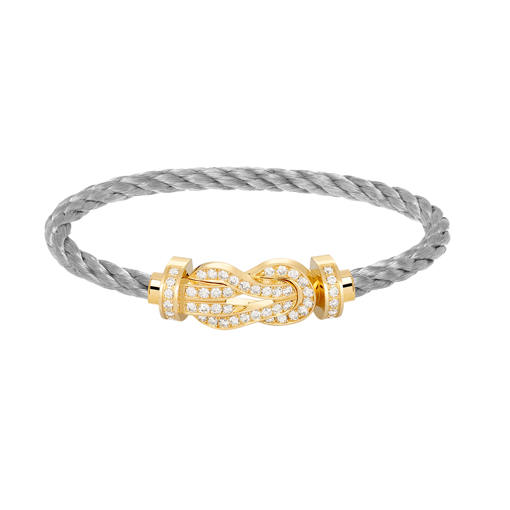 [Camiery]CHANCE LARGE 8 FIGURE BUCKLE FULLDIAMOND BRACELET GOLD