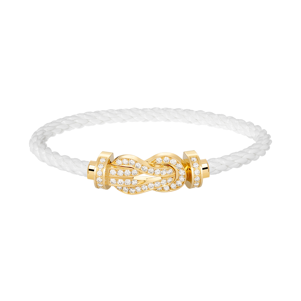 [Camiery]CHANCE LARGE 8 FIGURE BUCKLE FULLDIAMOND BRACELET GOLD