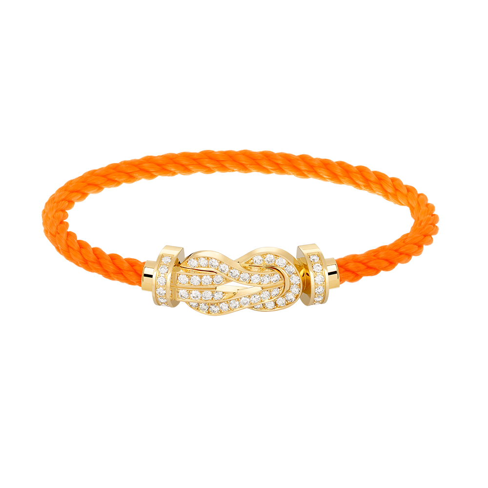 [Camiery]CHANCE LARGE 8 FIGURE BUCKLE FULLDIAMOND BRACELET GOLD