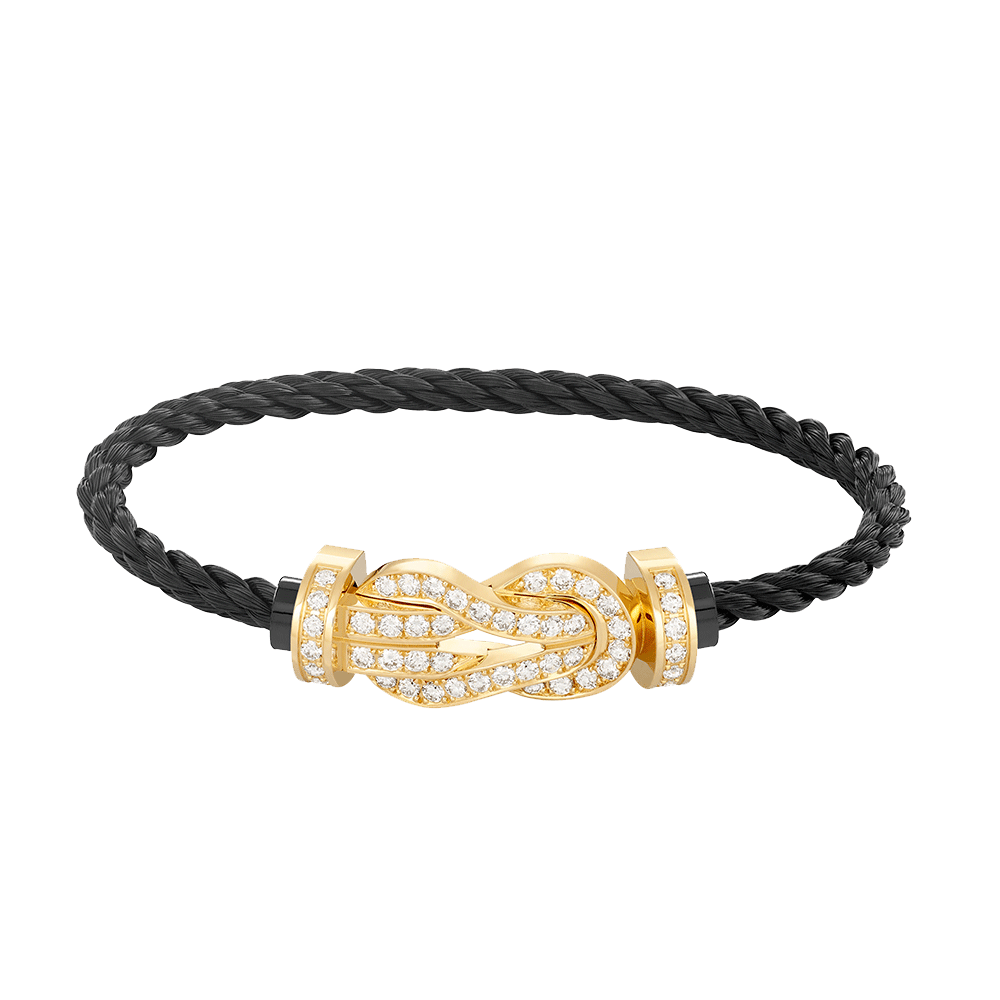 [Camiery]CHANCE LARGE 8 FIGURE BUCKLE FULLDIAMOND BRACELET GOLD