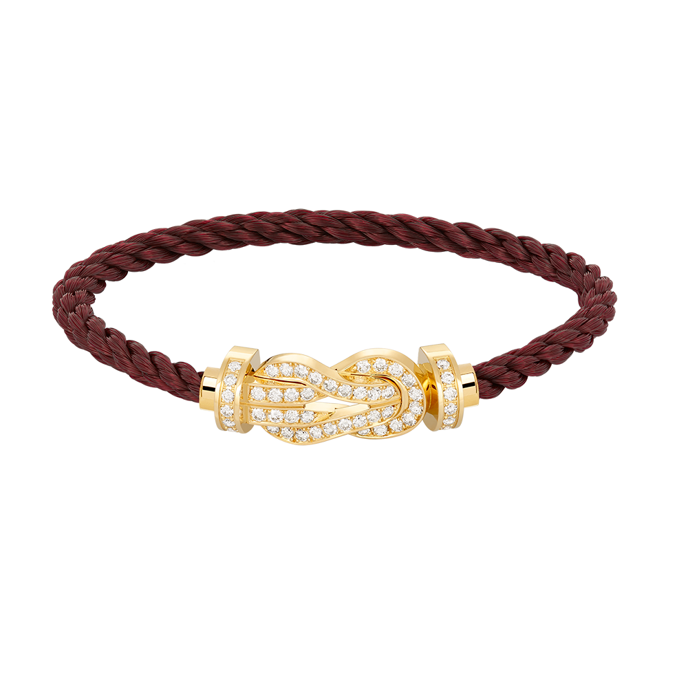[Camiery]CHANCE LARGE 8 FIGURE BUCKLE FULLDIAMOND BRACELET GOLD
