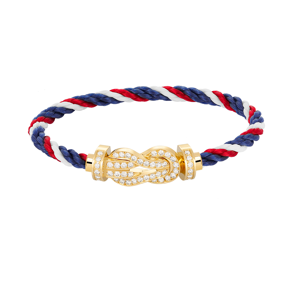 [Camiery]CHANCE LARGE 8 FIGURE BUCKLE FULLDIAMOND BRACELET GOLD