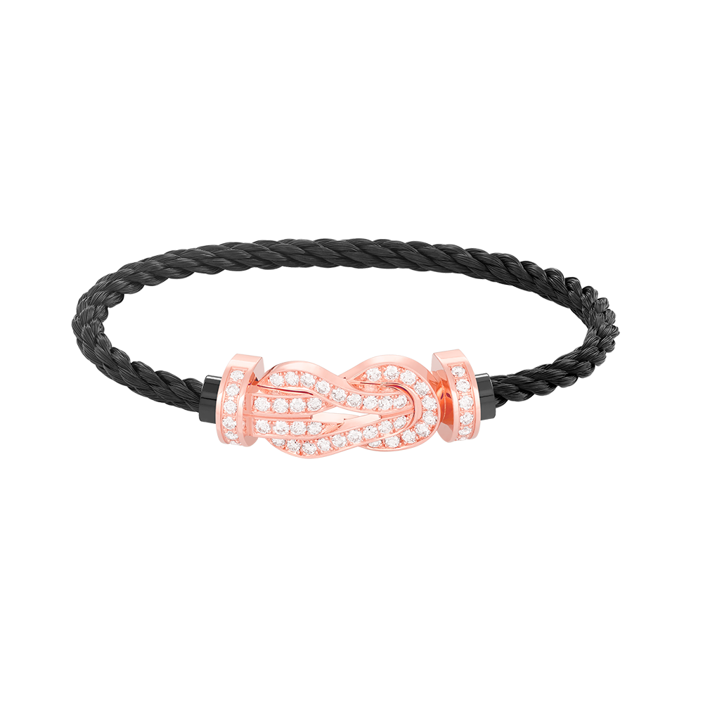 [Camiery]CHANCE LARGE 8 FIGURE BUCKLE FULL DIAMOND BRACELET ROSE GOLD