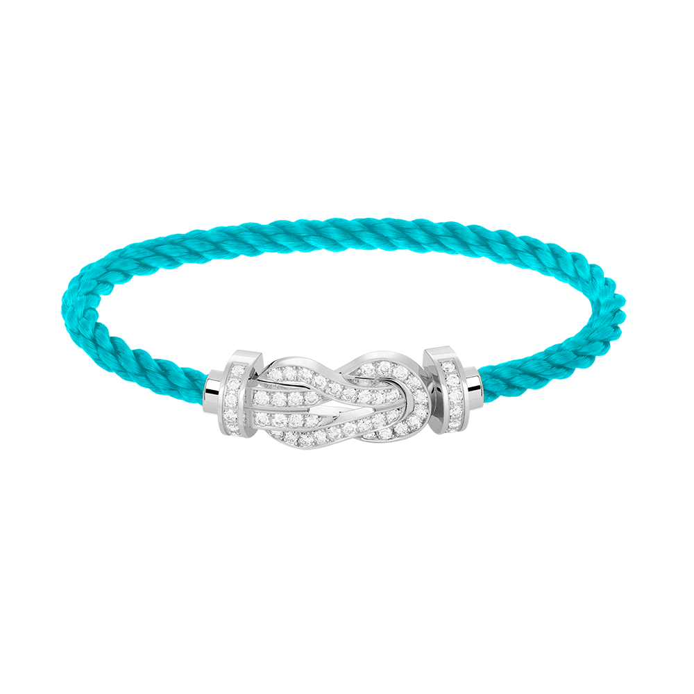 [Camiery]CHANCE LARGE 8 FIGURE BUCKLE FULL DIAMOND BRACELET SILVER