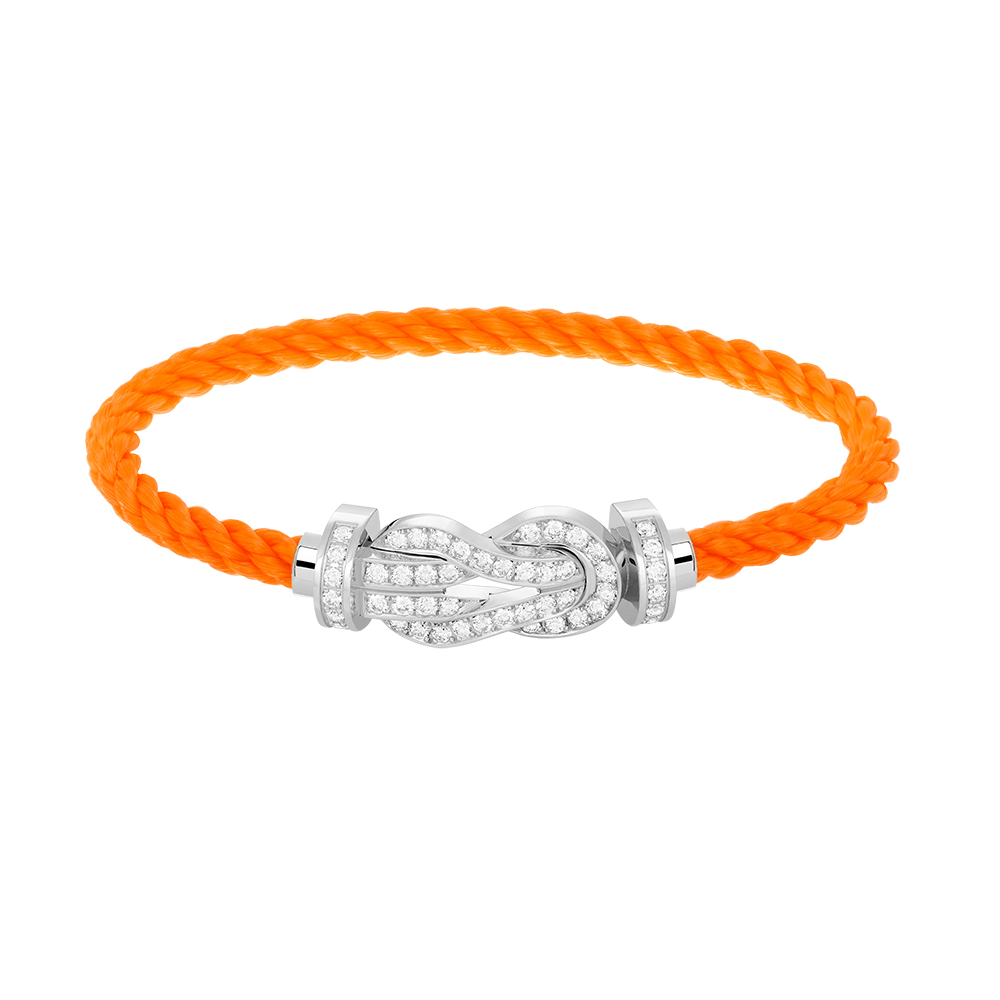 [Camiery]CHANCE LARGE 8 FIGURE BUCKLE FULL DIAMOND BRACELET SILVER