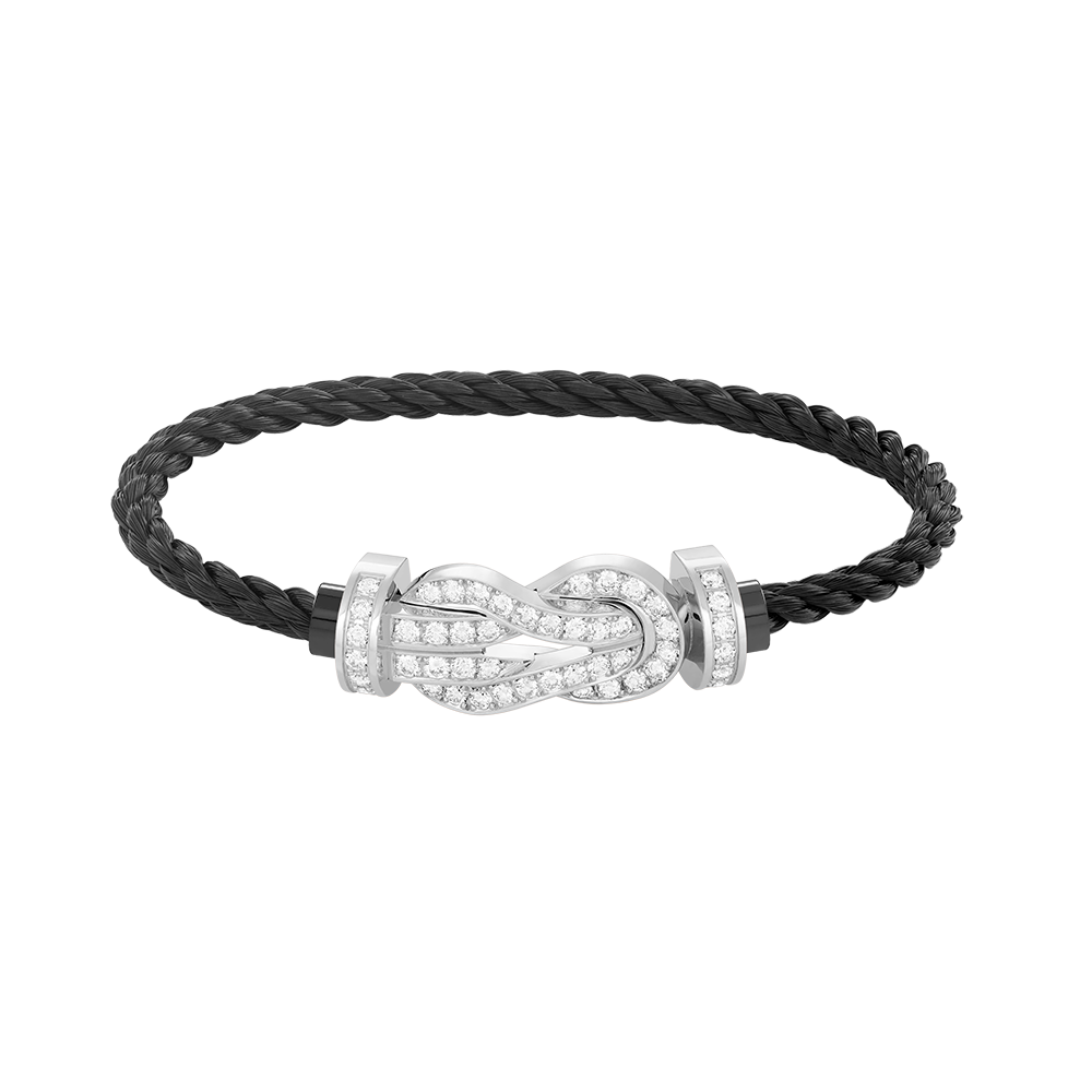 [Camiery]CHANCE LARGE 8 FIGURE BUCKLE FULL DIAMOND BRACELET SILVER