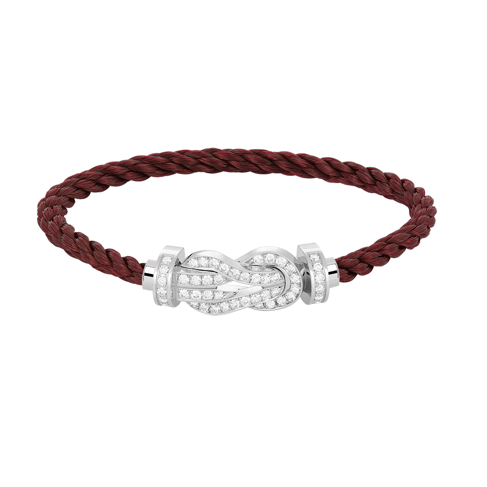 [Camiery]CHANCE LARGE 8 FIGURE BUCKLE FULL DIAMOND BRACELET SILVER
