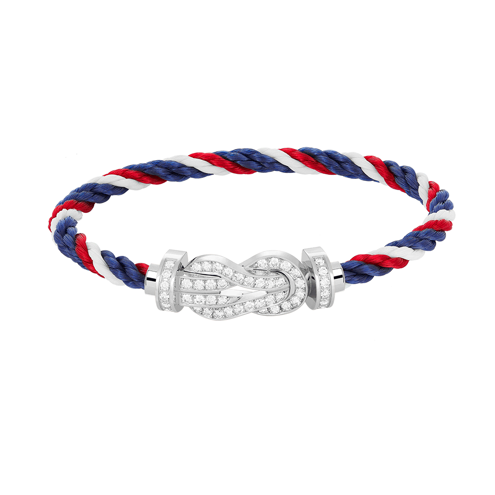 [Camiery]CHANCE LARGE 8 FIGURE BUCKLE FULL DIAMOND BRACELET SILVER