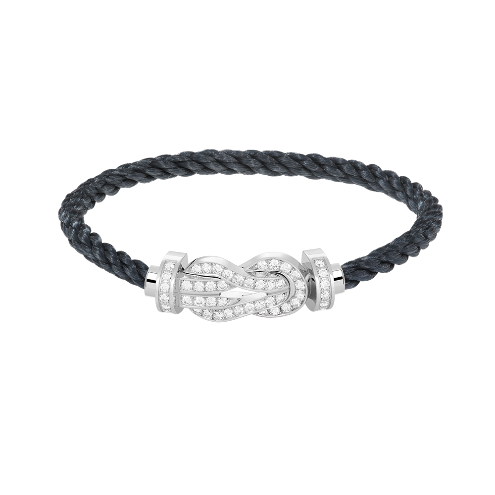 [Camiery]CHANCE LARGE 8 FIGURE BUCKLE FULL DIAMOND BRACELET SILVER