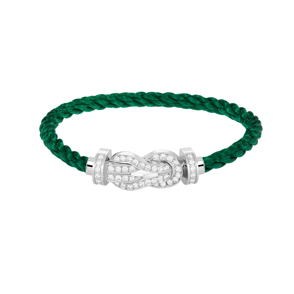 [Camiery]CHANCE LARGE 8 FIGURE BUCKLE FULL DIAMOND BRACELET SILVER