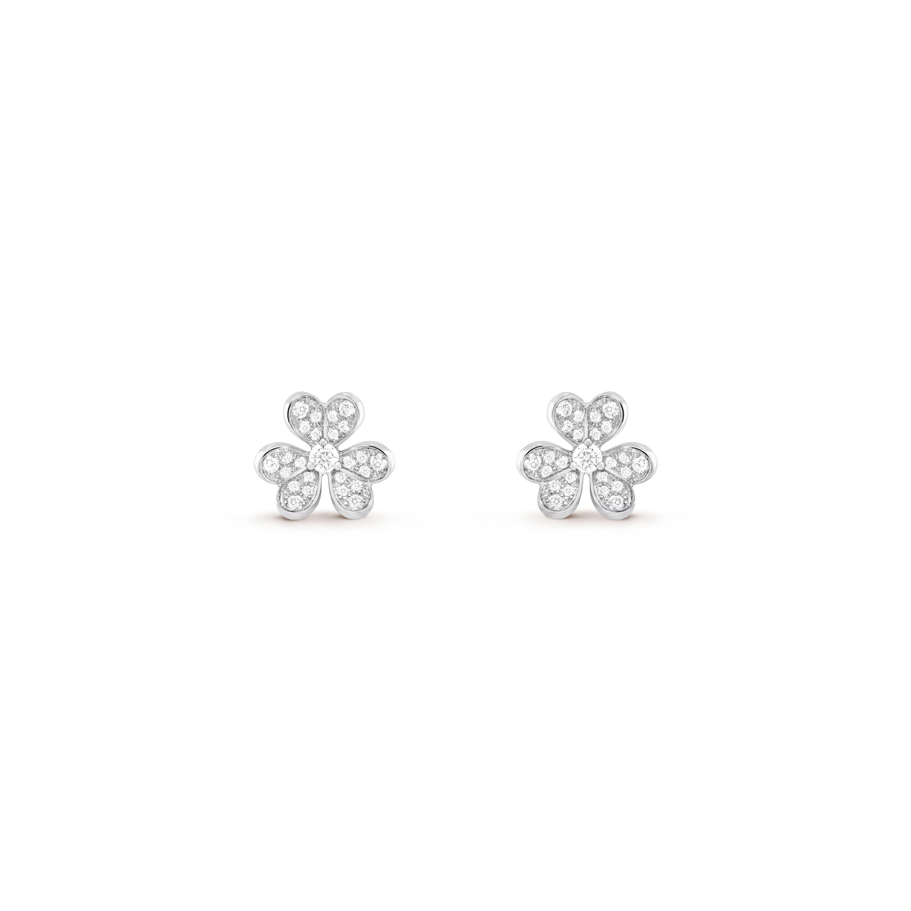 [Camiery] VA FRIVOLE WHITE GOLD FLOWER DIAMOND EARRINGS