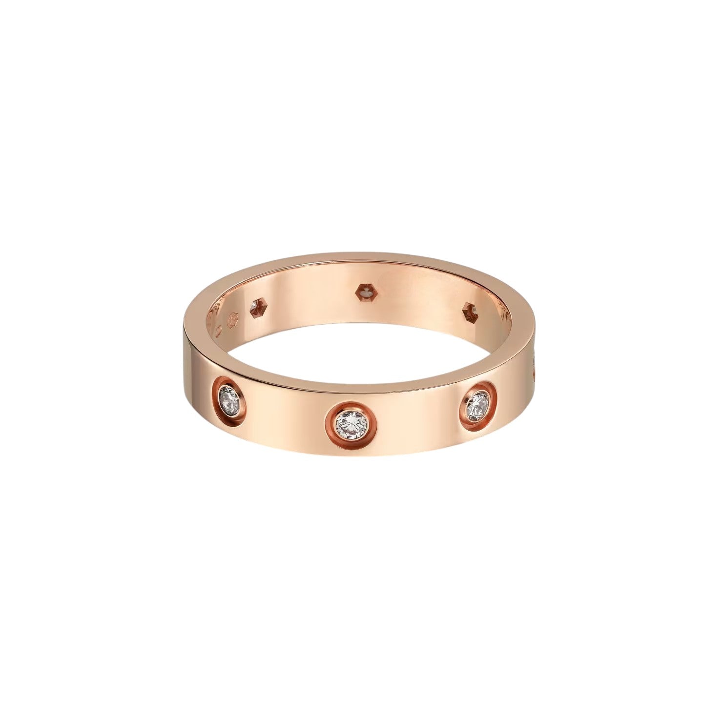 [Camiery] LOVE 4MM 8 DIAMOND RING