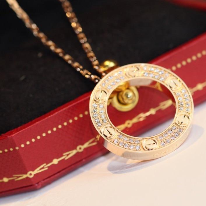 [CLOVER JEWELRY]LOVE NECKLACE ADJUSTABLE ROSE GOLD