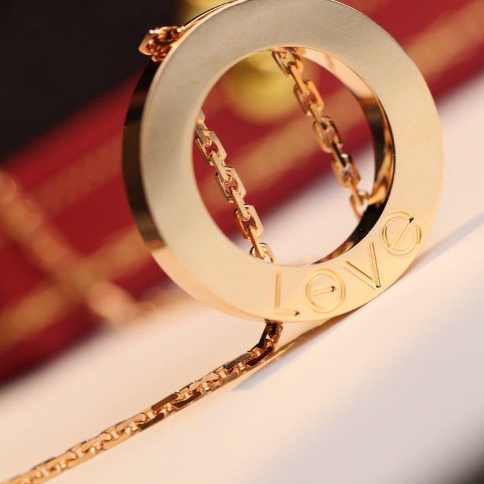 [CLOVER JEWELRY]LOVE NECKLACE ADJUSTABLE ROSE GOLD