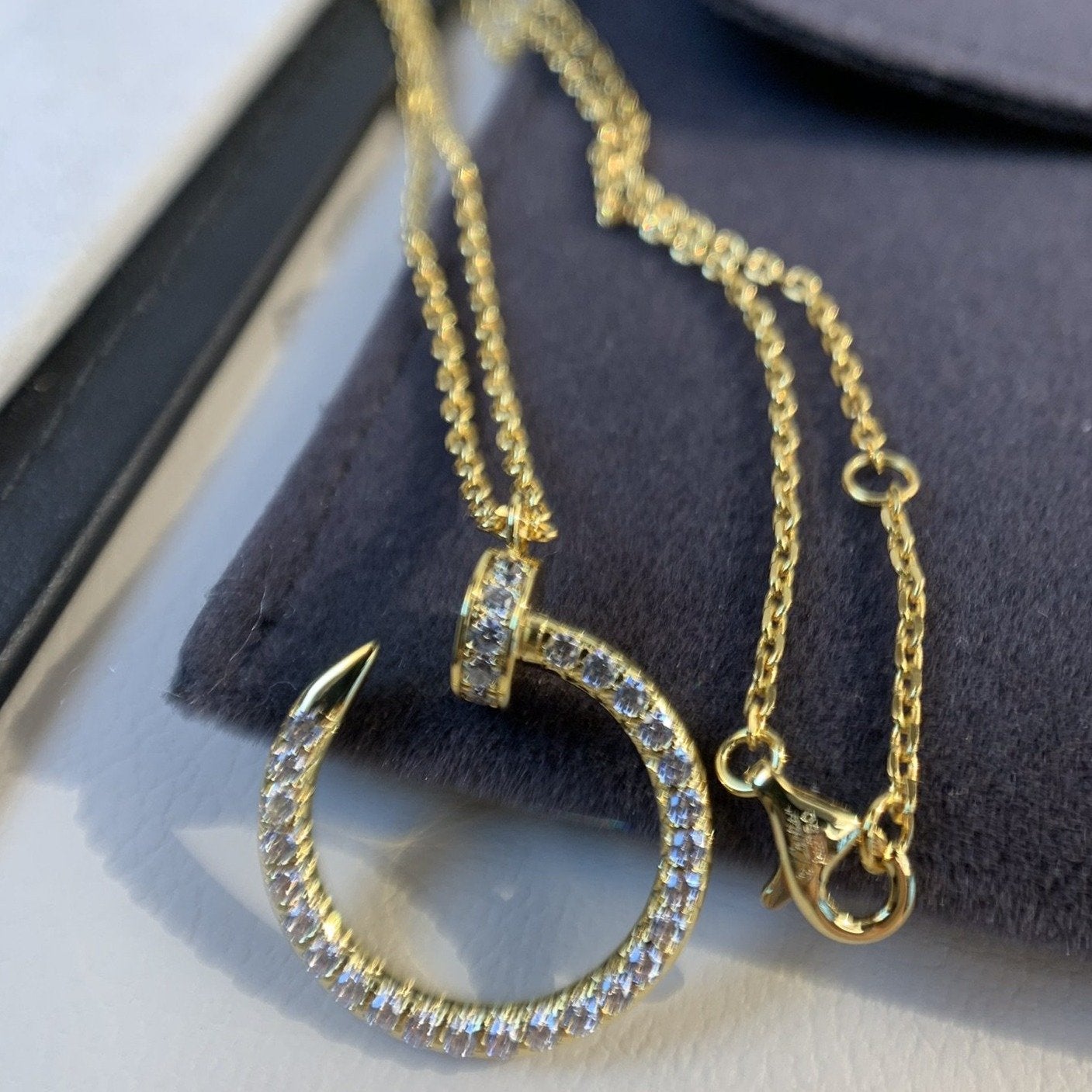 [CLOVER JEWELRY]JUSTE NECKLACE GOLD DIAMONDS