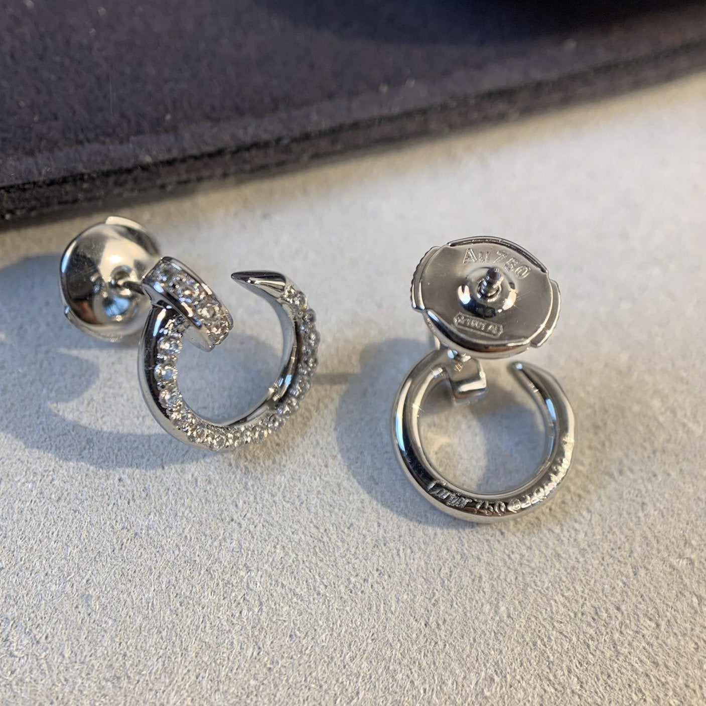 [CLOVER JEWELRY]JUSTE EARRINGS SILVER DIAMONDS
