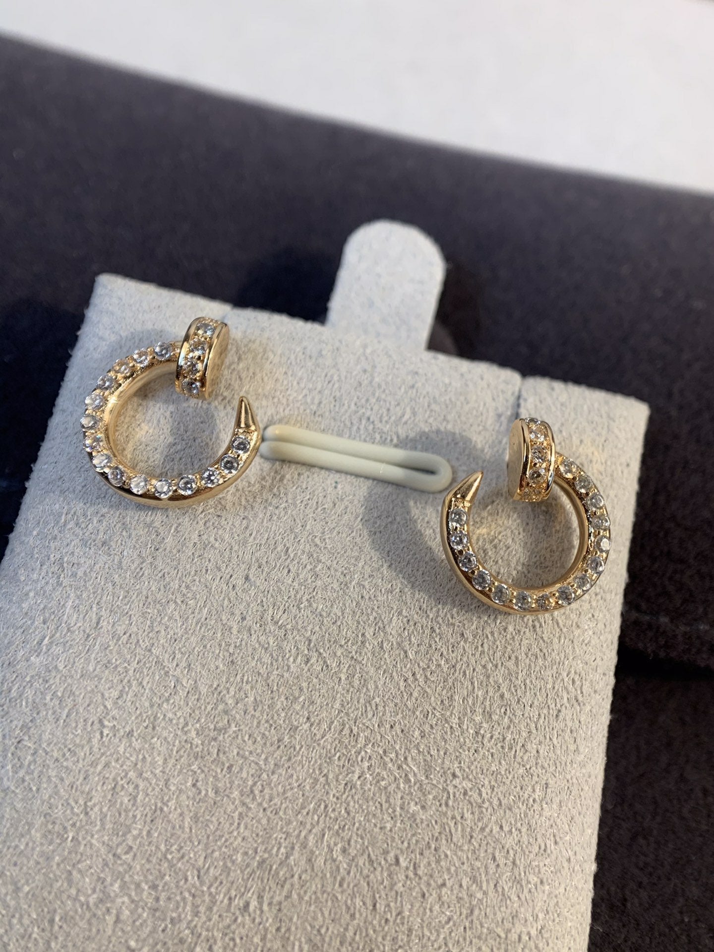 [CLOVER JEWELRY]JUSTE EARRINGS GOLD DIAMONDS