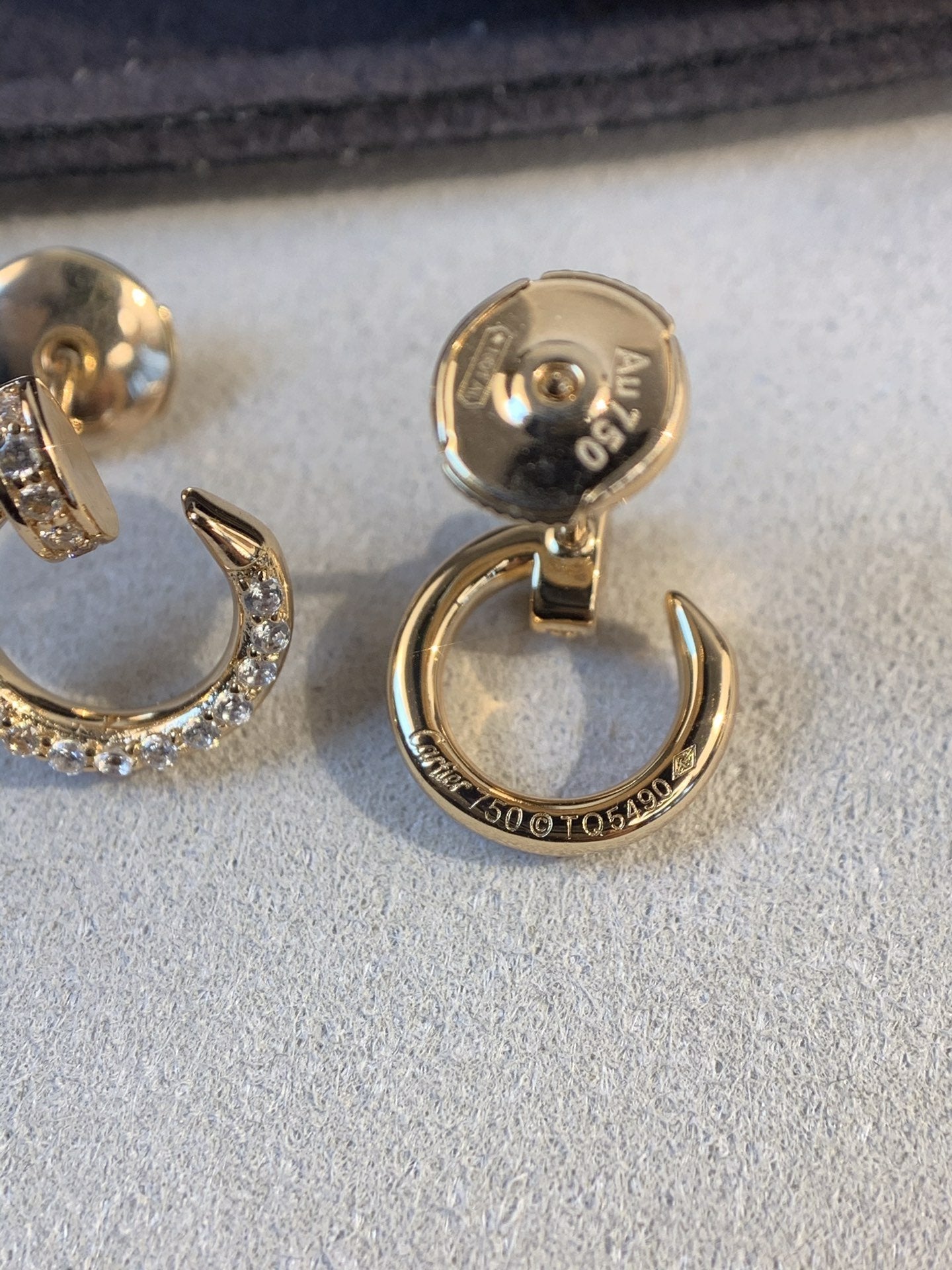 [CLOVER JEWELRY]JUSTE EARRINGS GOLD DIAMONDS