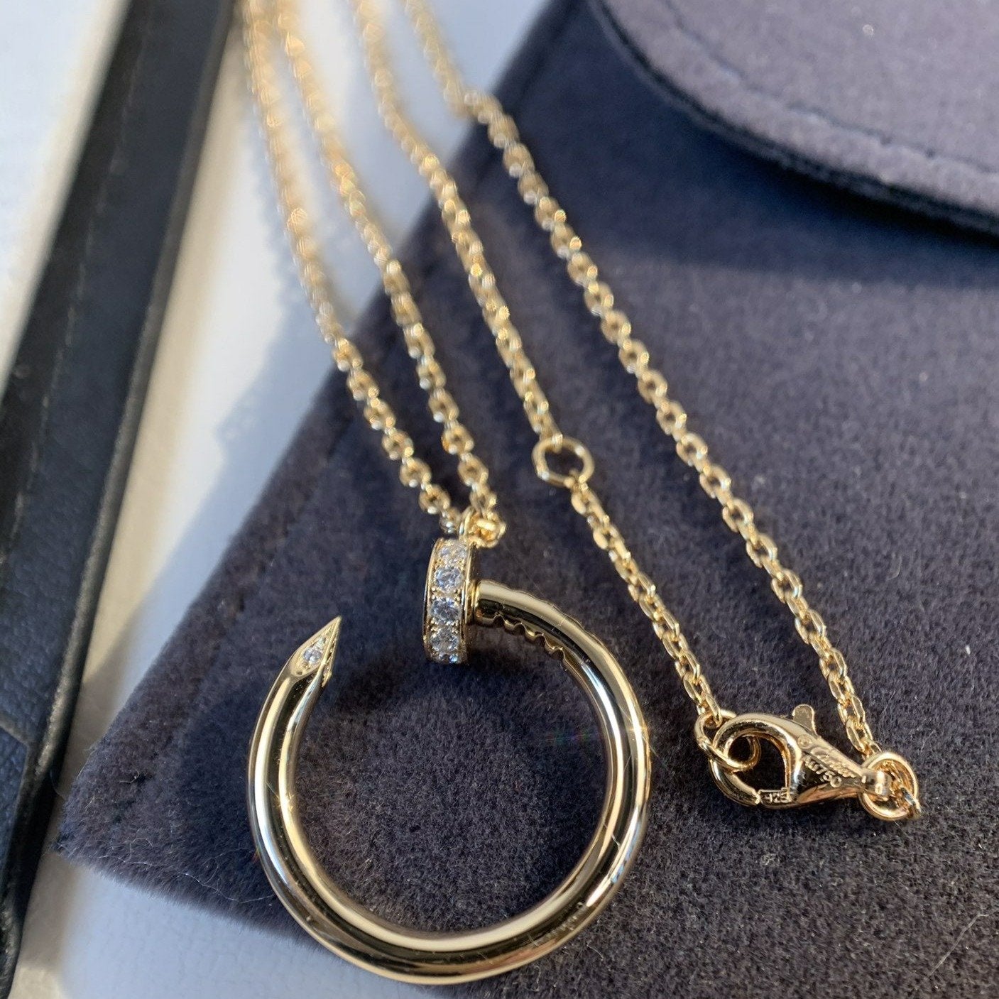 [CLOVER JEWELRY]JUSTE NECKLACE PINK GOLD
