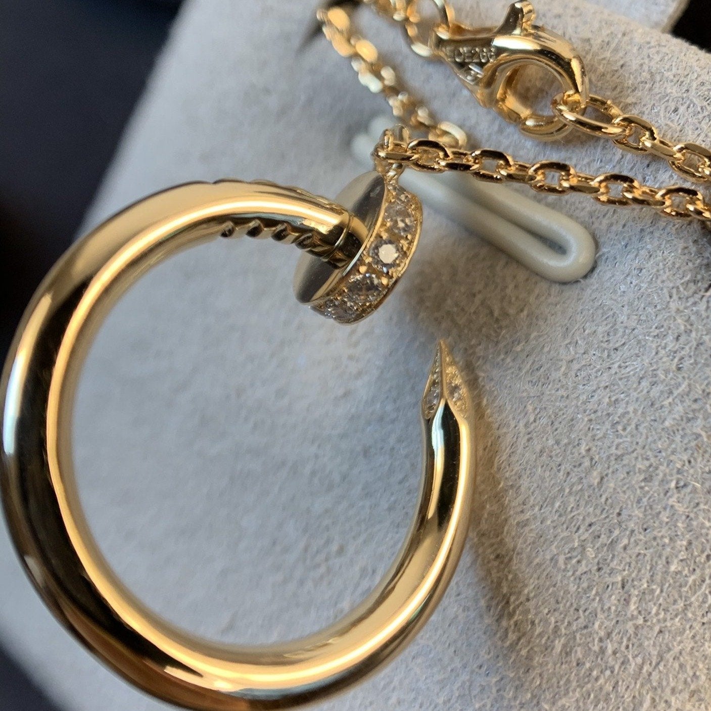 [CLOVER JEWELRY]JUSTE NECKLACE PINK GOLD
