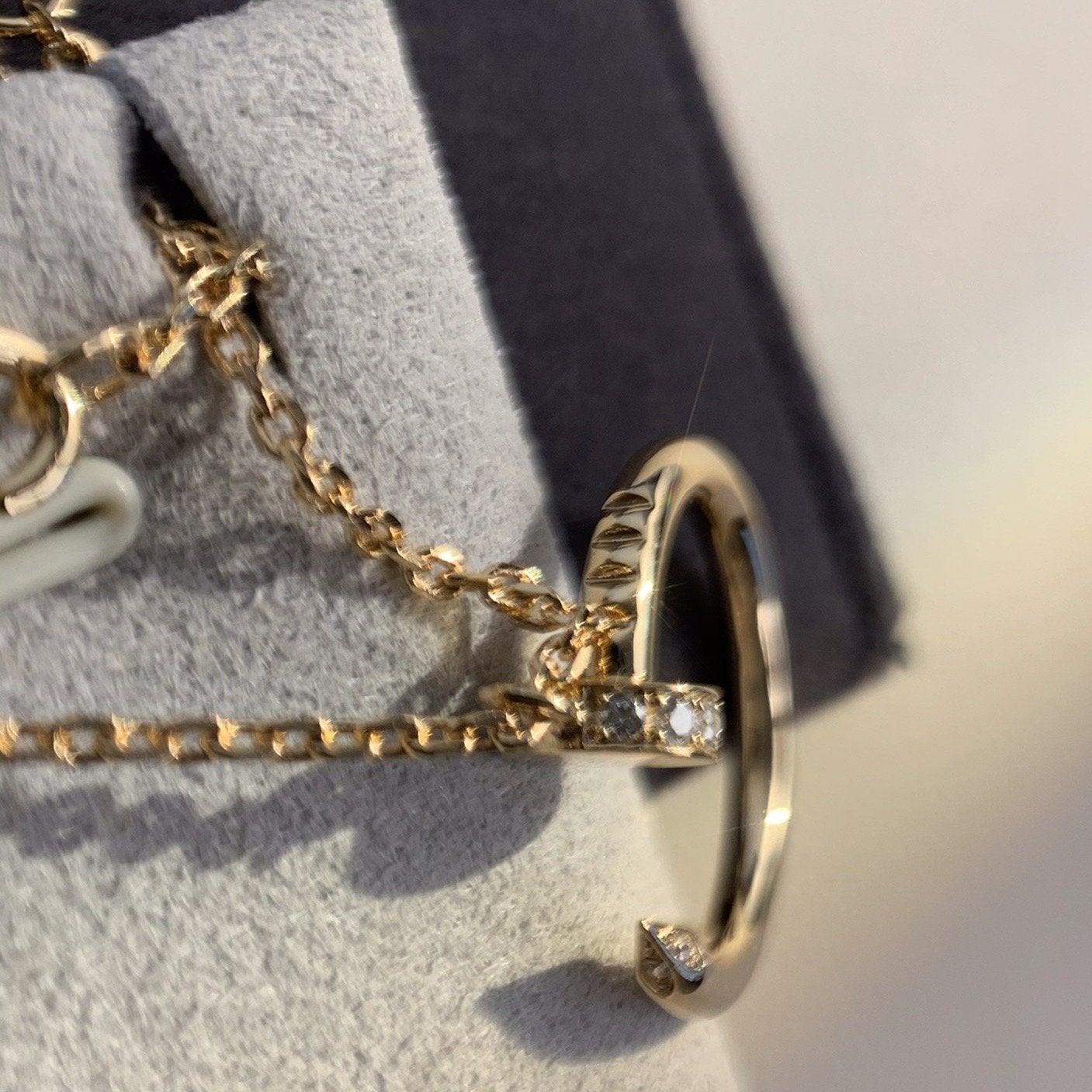 [CLOVER JEWELRY]JUSTE NECKLACE PINK GOLD