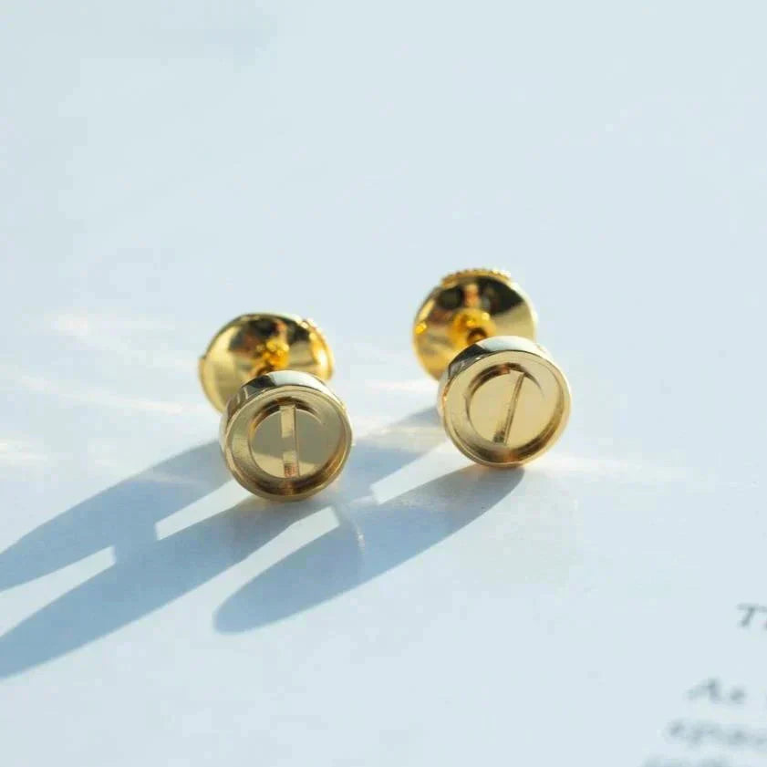 [CLOVER JEWELRY]LOVE EARRINGS GOLD 10MM