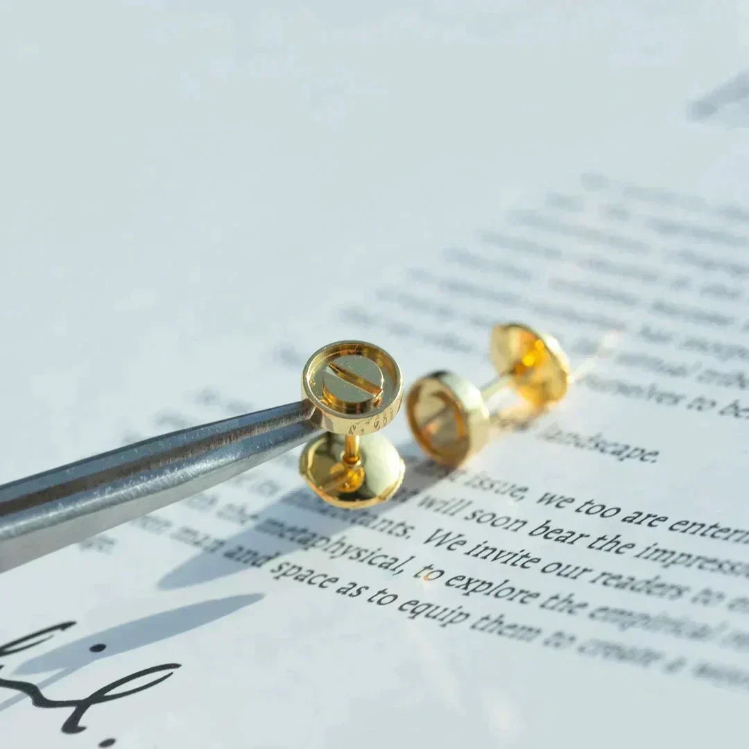 [CLOVER JEWELRY]LOVE EARRINGS GOLD 10MM
