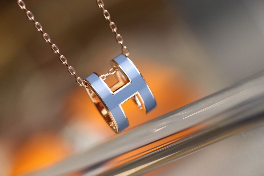 [CLOVER JEWELRY]POP H PEDANT PINK GOLD