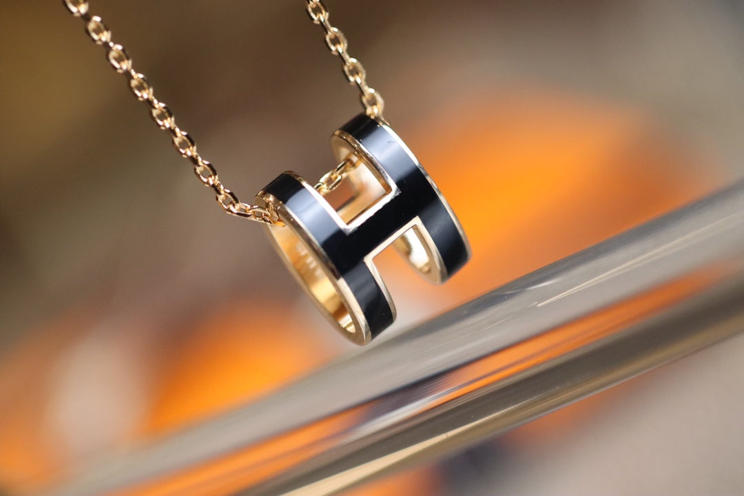 [CLOVER JEWELRY]POP H PEDANT PINK GOLD