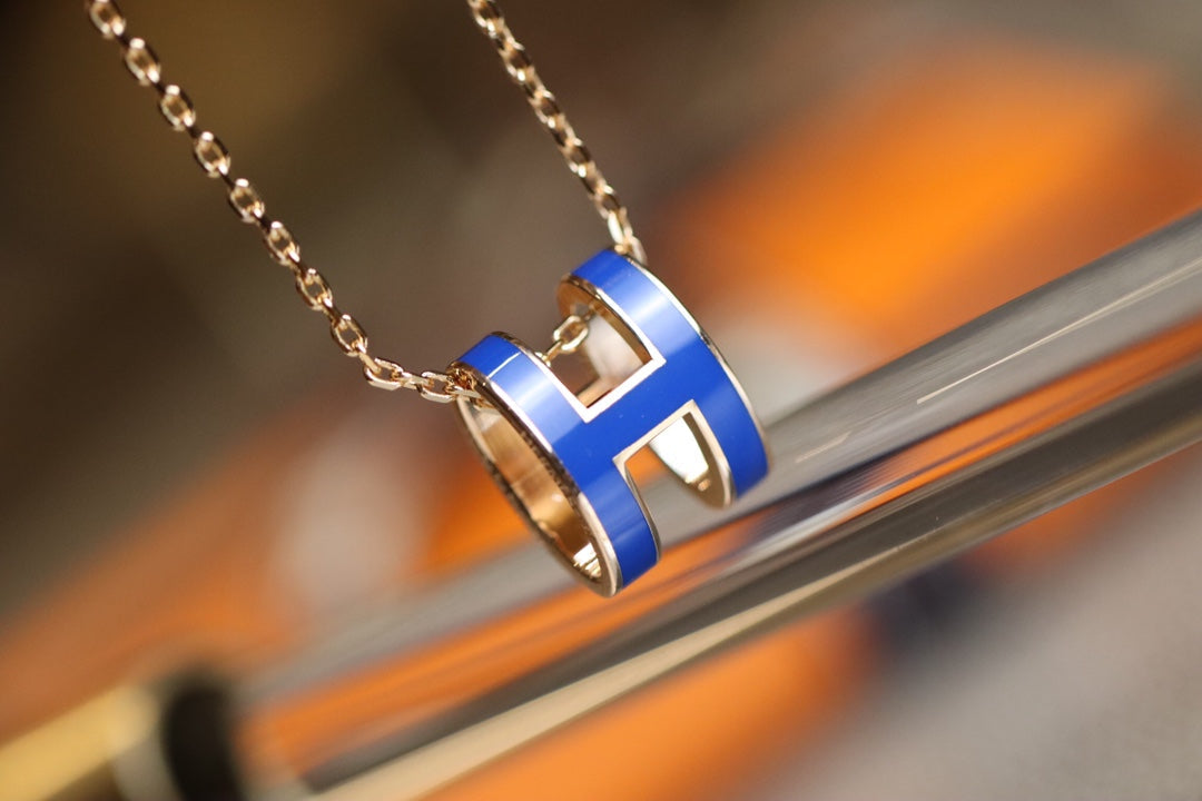 [CLOVER JEWELRY]POP H PEDANT PINK GOLD
