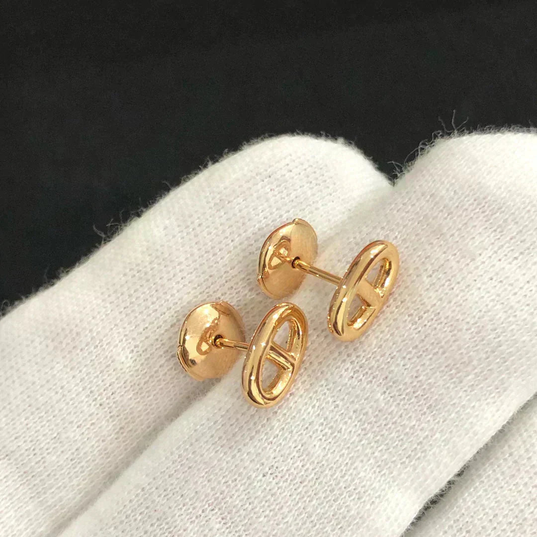 [CLOVER JEWELRY]CHAINE SMALL EARRINGS GOLD AND SILVER