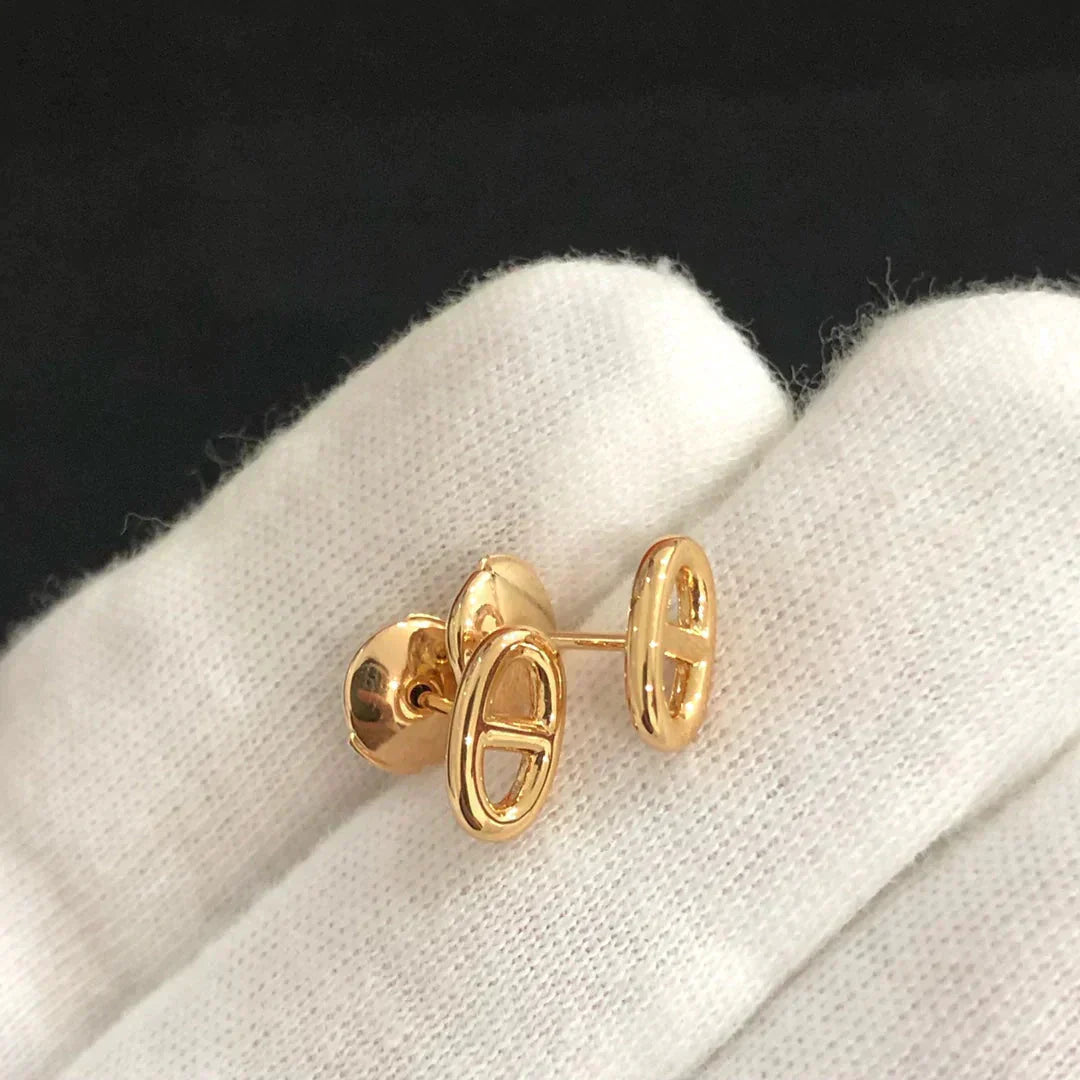 [CLOVER JEWELRY]CHAINE SMALL EARRINGS GOLD AND SILVER
