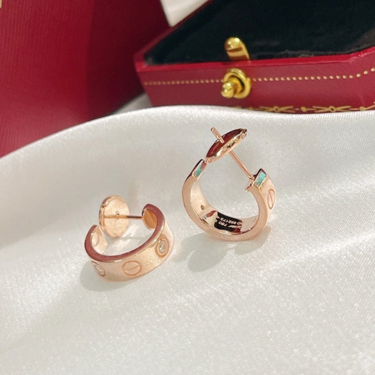 [CLOVER JEWELRY]LOVE EARRINGS 5.7MM 2 DIAMONDS