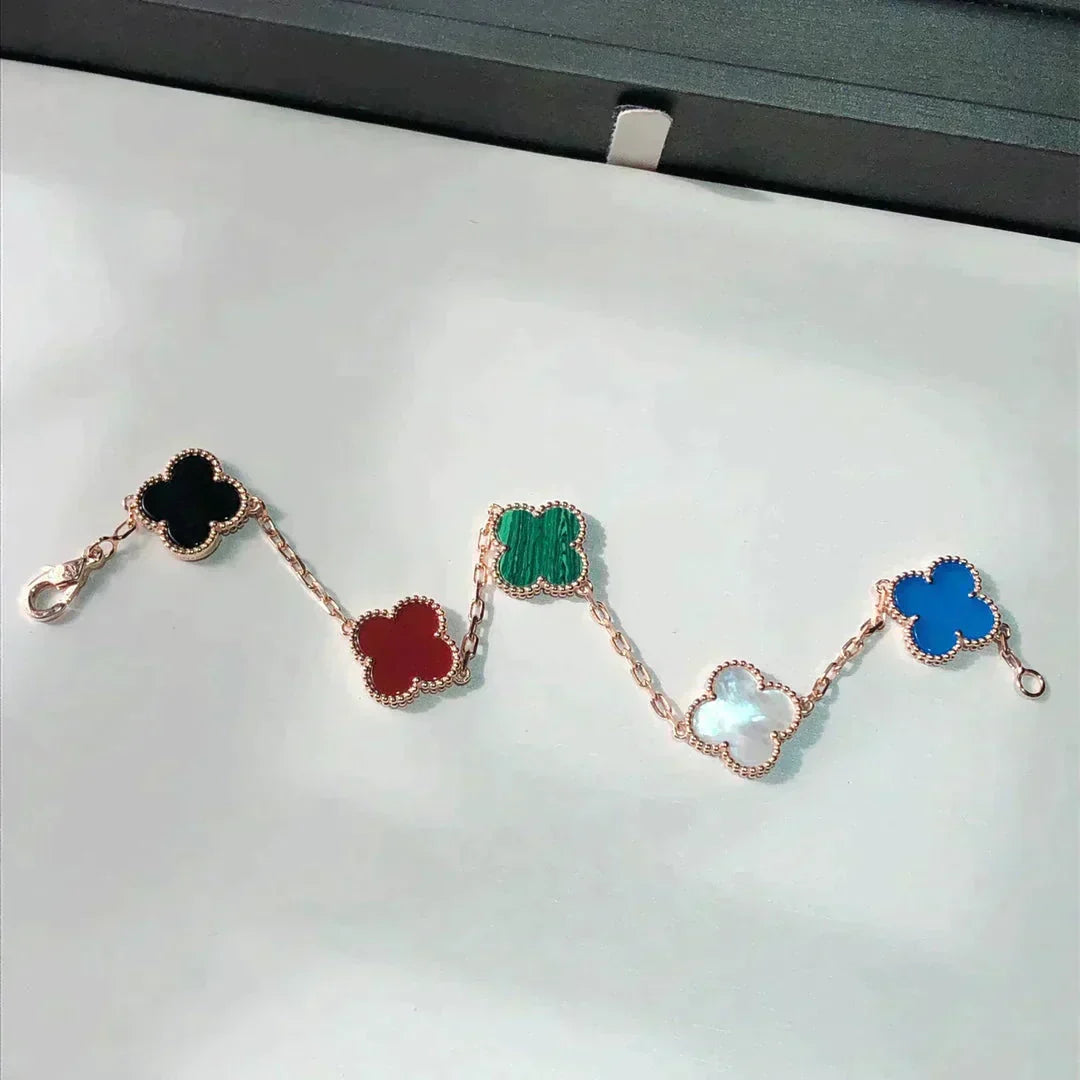 [Camiery]CLOVER 5 MOTIFS MULTICOLOR BRACELET