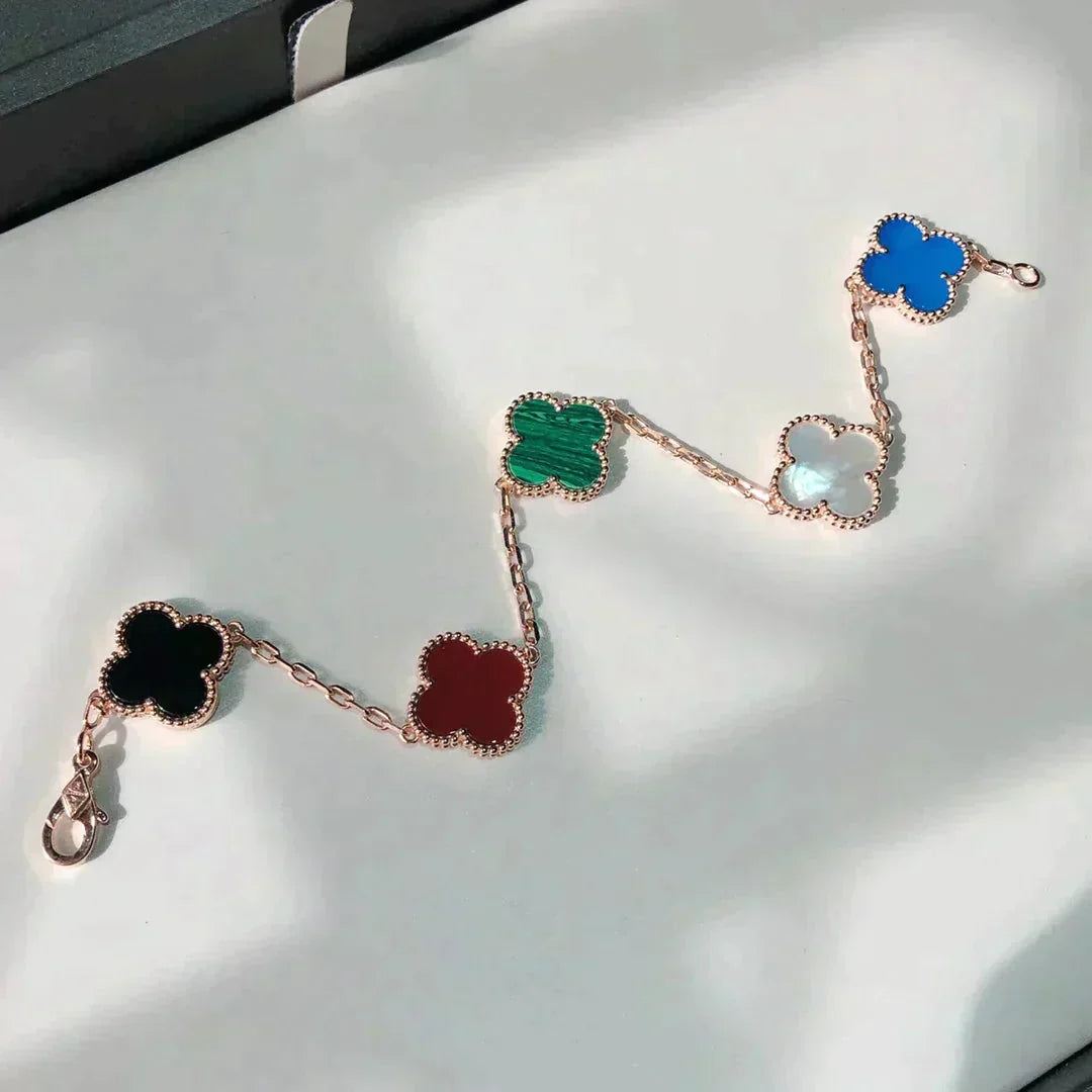 [Camiery]CLOVER 5 MOTIFS MULTICOLOR BRACELET