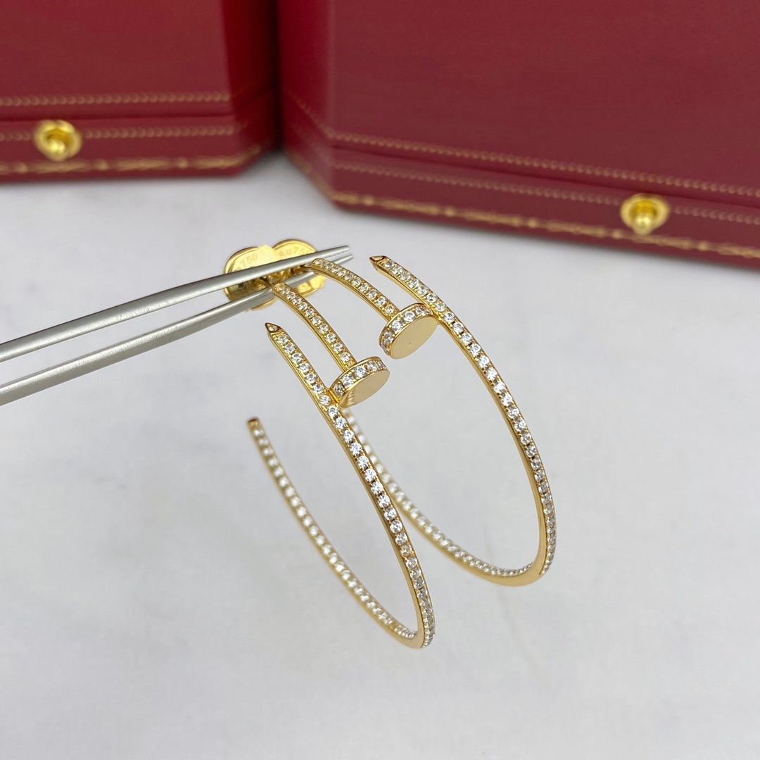 [CLOVER JEWELRY]JUSTE EARRINGS FULL DIAMONDS 1.8MM