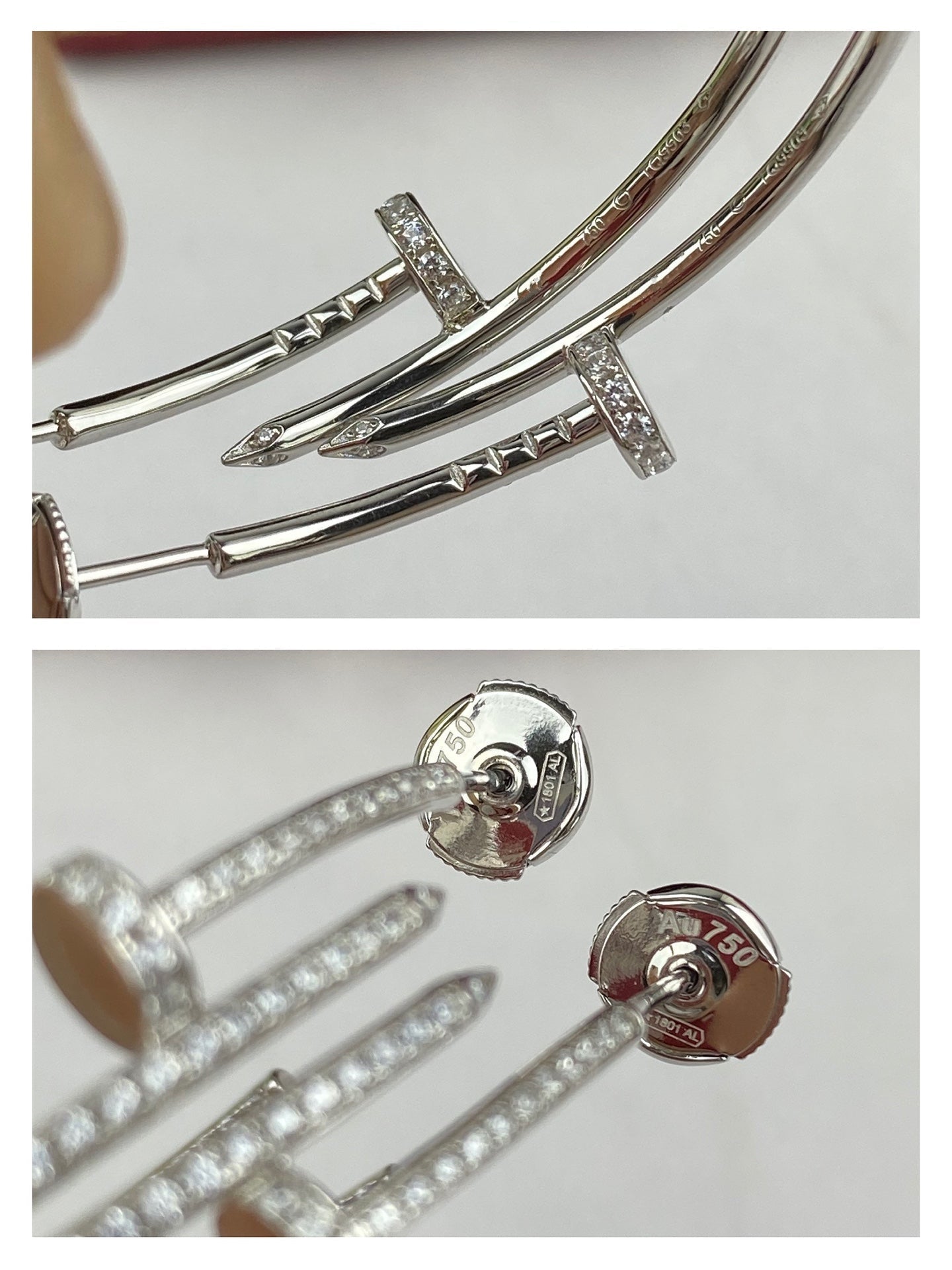 [CLOVER JEWELRY]JUSTE EARRINGS FULL DIAMONDS 1.8MM