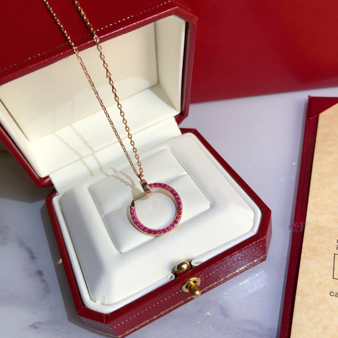 [Camiery] JUSTE NECKLACE RED FULL DIAMONDS